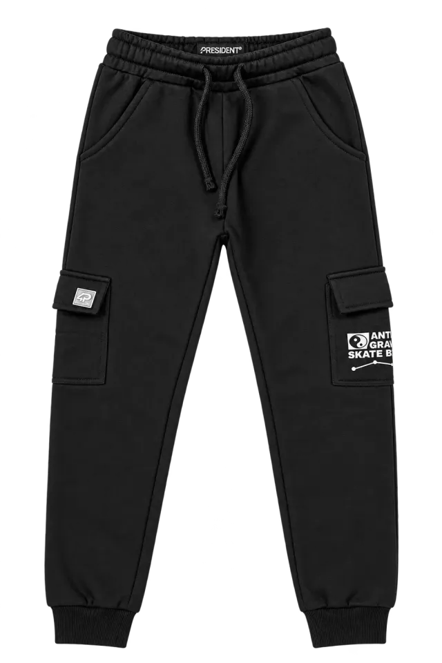 4President Leon2 joggingbroek zwart katoen