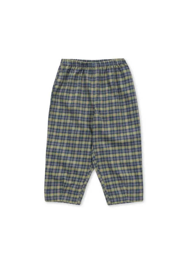 Konges Sløjd Cara broek laurel blue check biokatoen