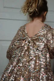 Konges Sløjd Lila jurk gold glitter pailletten