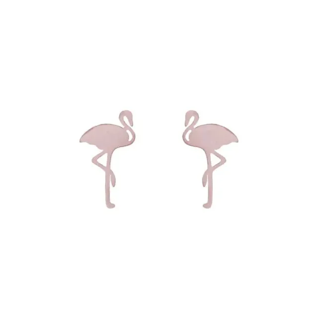 SODA FASHION Flamingo Rose Oorknopjes Roze