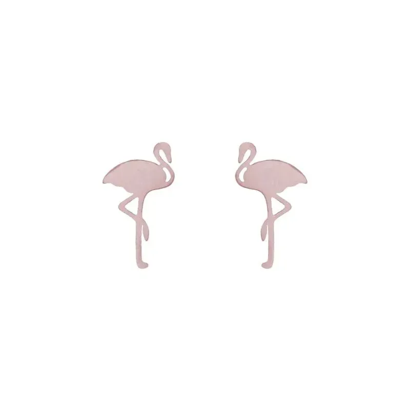 SODA FASHION Flamingo Rose Oorknopjes Roze